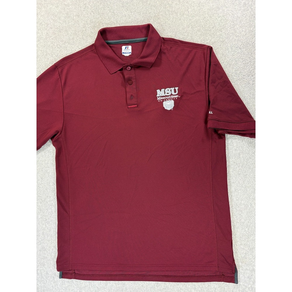 Missouri State Bears Stitched Logo Short Sleeve Campus Polo Shirt (Men's Large)